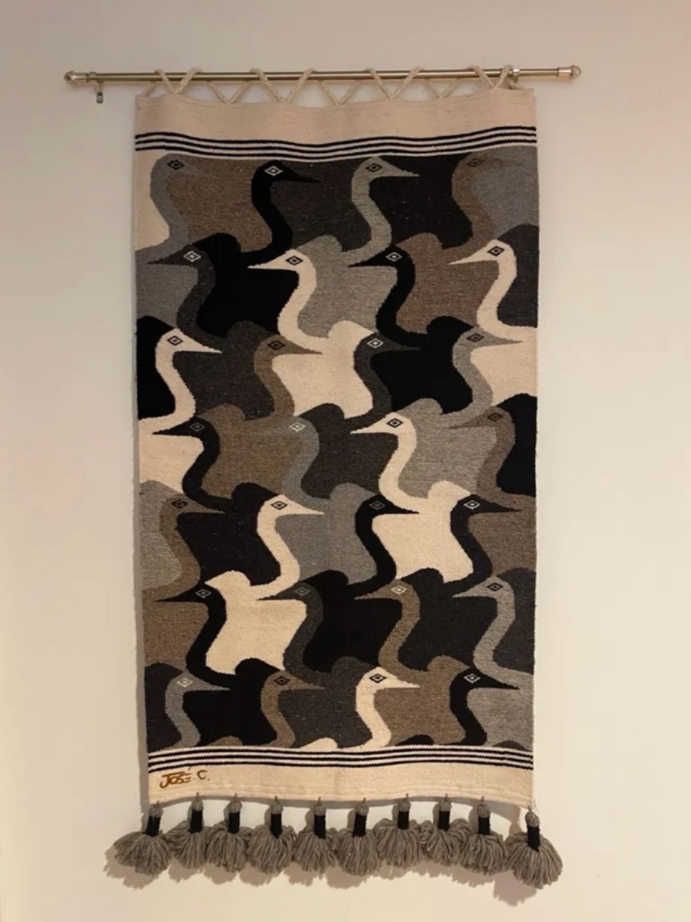 Vintage Tapestry Wall hanging/wall art Rare, Jose Cotacachi